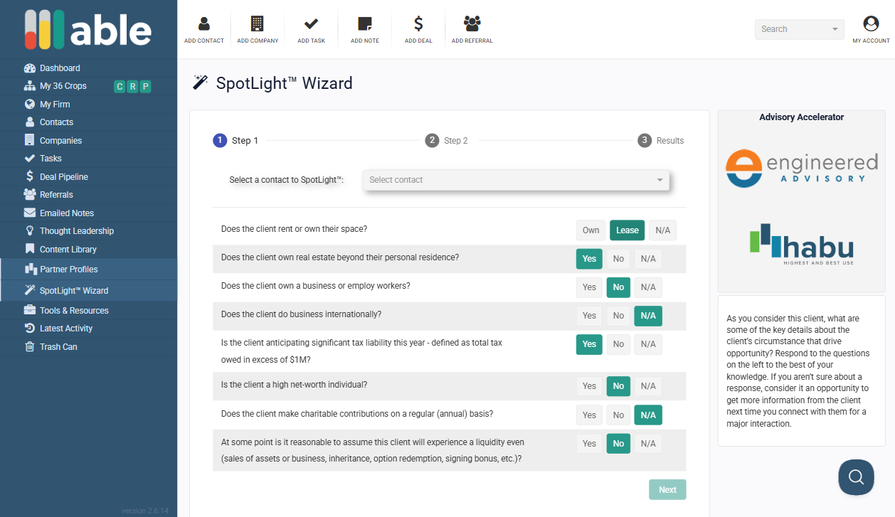 Able Survey Wizard