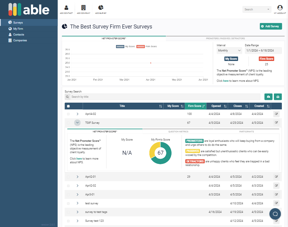 Survey Dashboard (open)