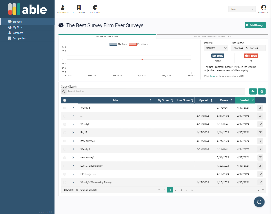 Survey Dashboard